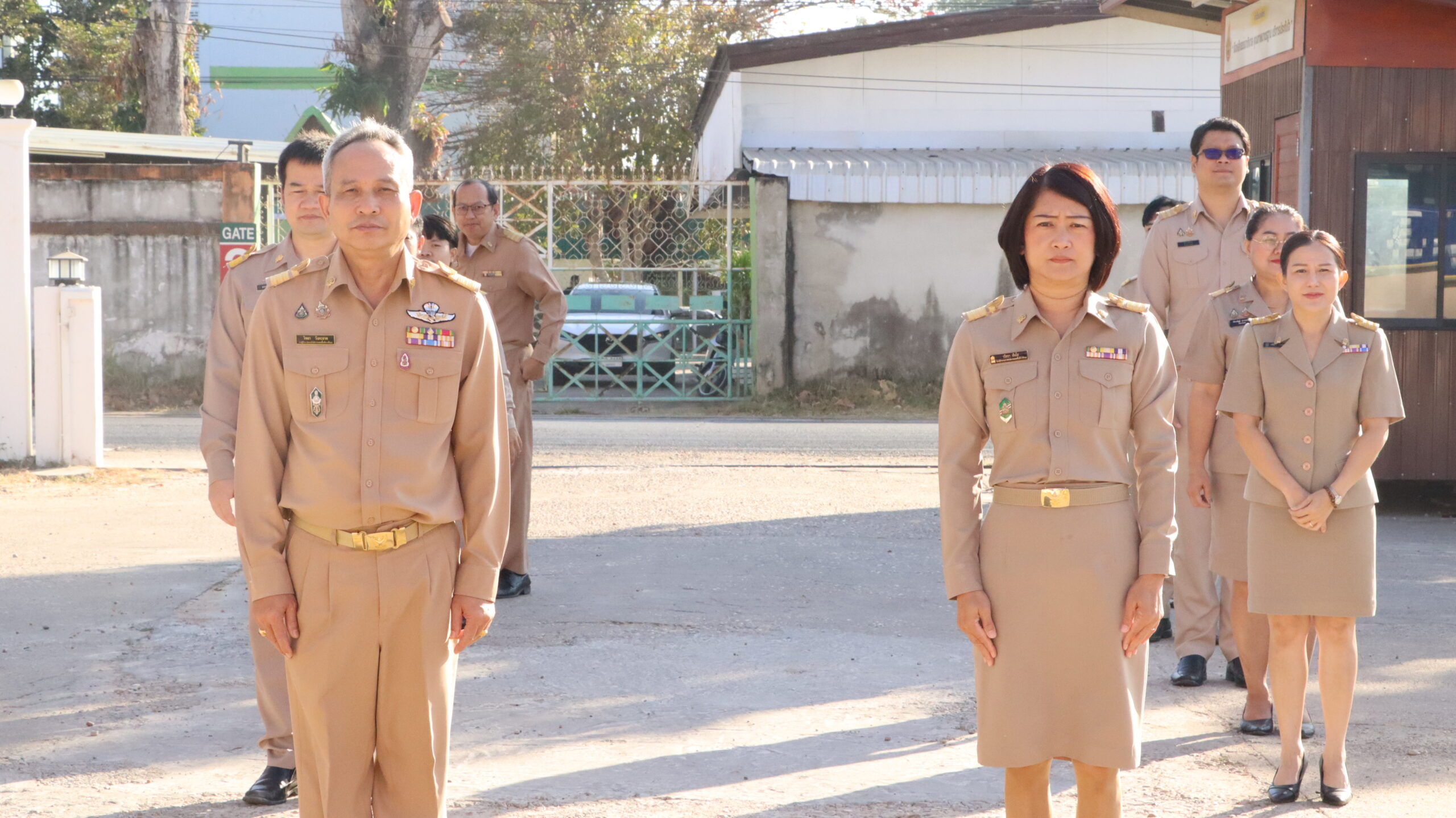 กิจกรรมการเข้าแถวเคารพธงชาติและกล่าวคำปฏิญญาเขตสุจริต