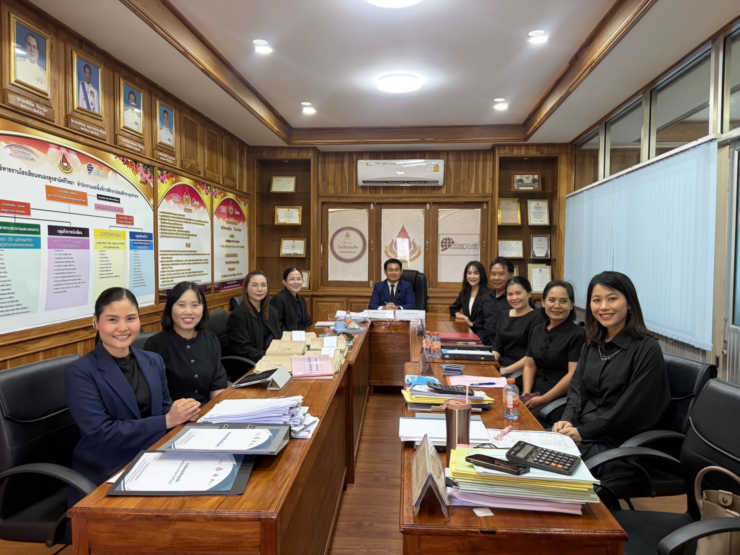 การติดตามและตรวจสอบการบริหารงบประมาณ การเงิน การบัญชี และพัสดุของโรงเรียนในสังกัด ตามแผนการตรวจสอบภายใน