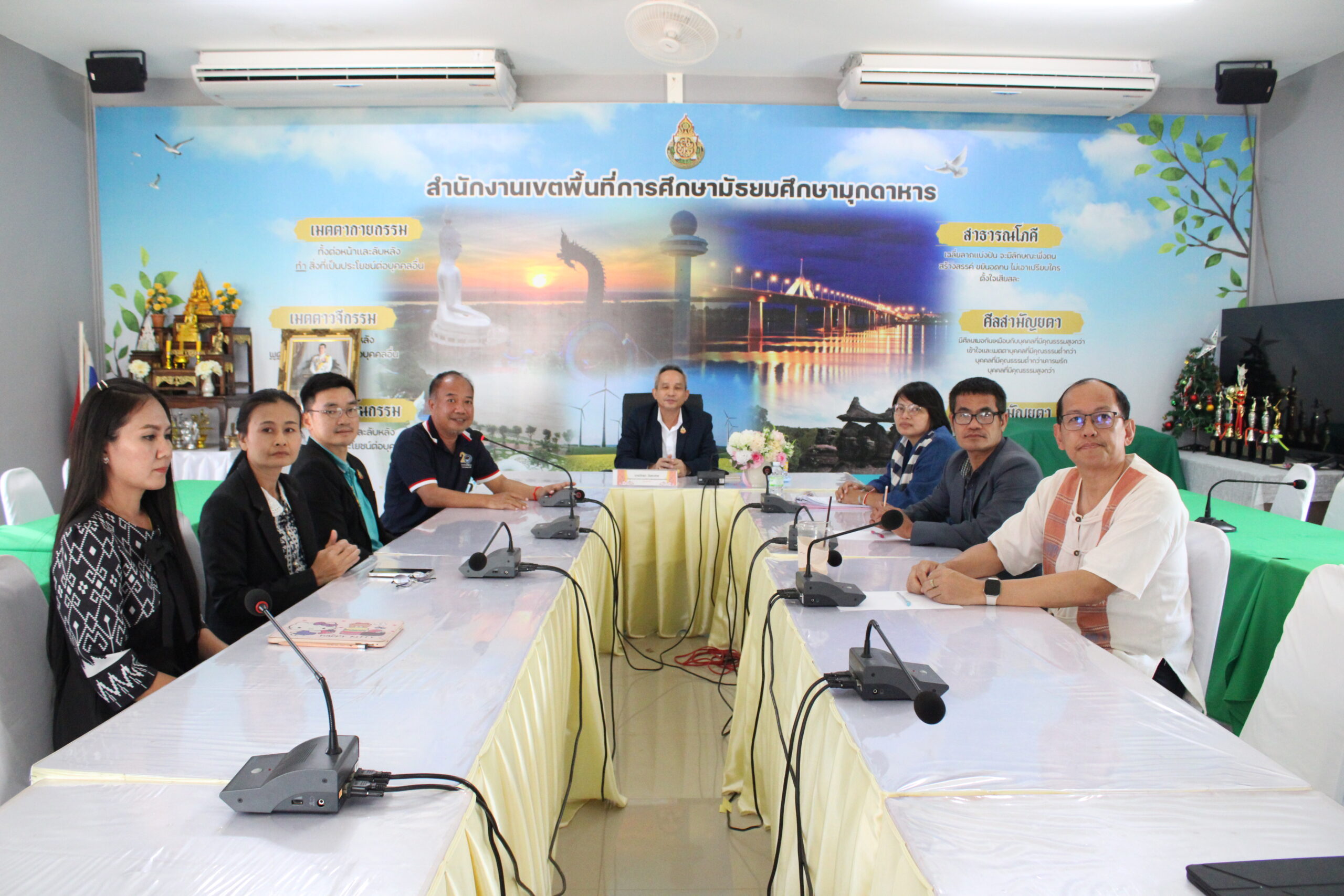 การประชุมซักซ้อมการนำเสนอผลการดำเนินงานสภานักเรียน โรงเรียนมุกดาวิทยานุกูลก่อนเข้ารับการประเมินระดับภาค การคัดเลือกโรงเรียนต้นแบบสภานักเรียน ประจำปี 2569